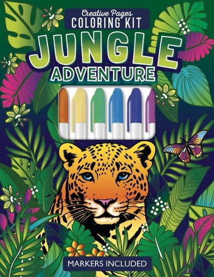 JUNGLE ADVENTURE CREATIVE PAGES COLORING KIT
