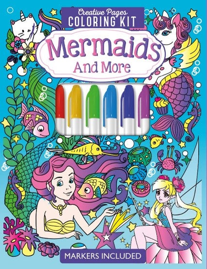 MERMAIDS AND MORE CREATIVE PAGES COLORING KIT