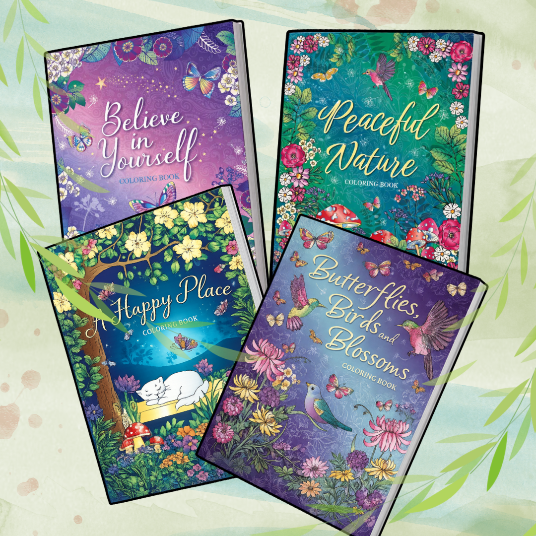 NATURE (4 COLORING BOOKS BUNDLE)