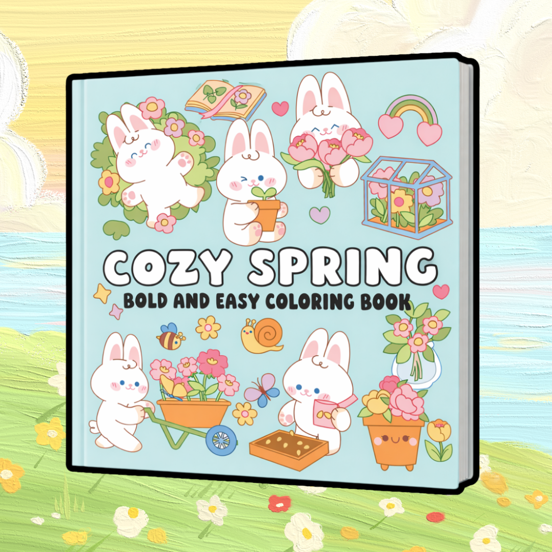 SPRING VIBES BOLD & EASY COLORING BOOKS
