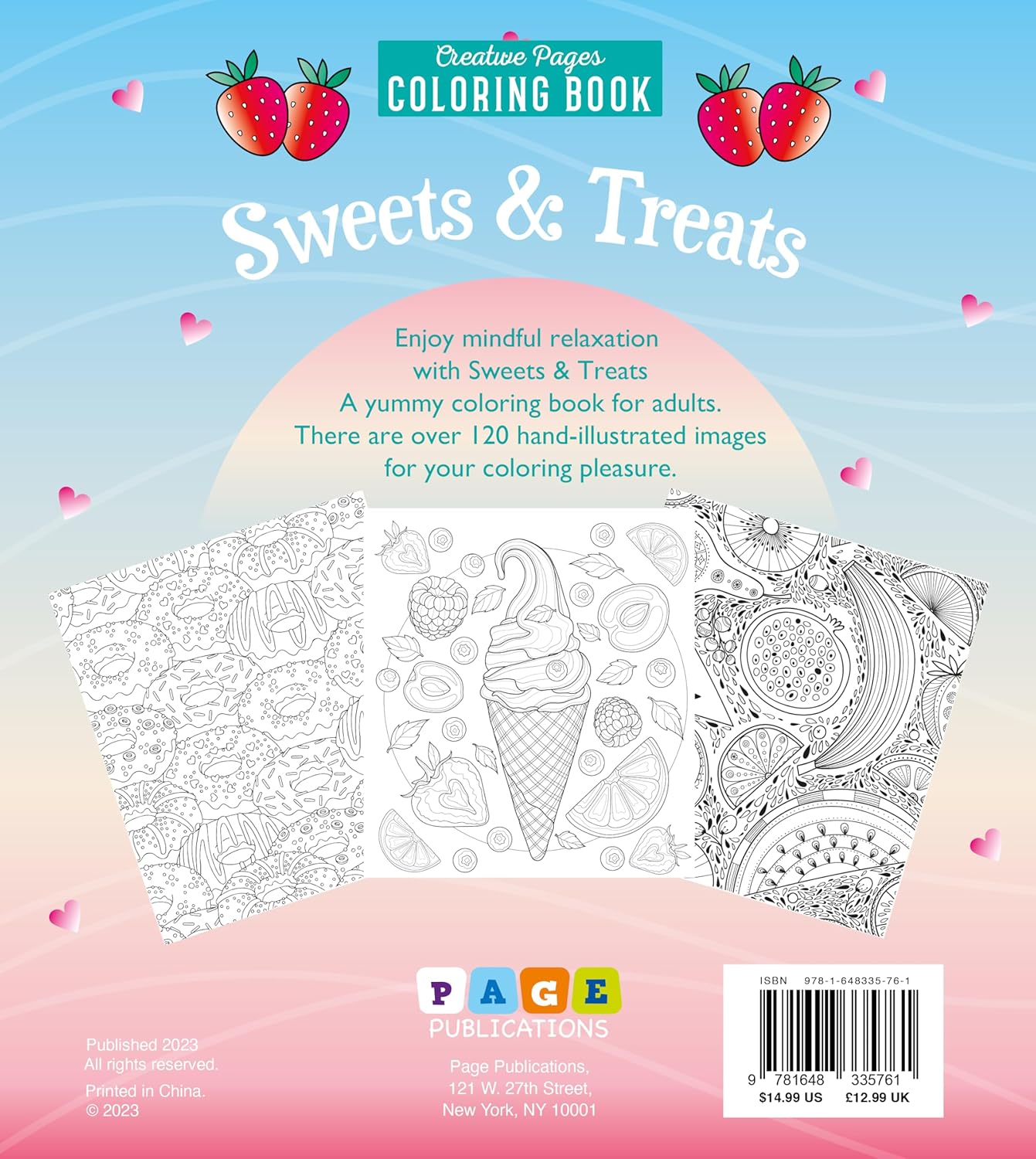 SWEETS AND TREATS CREATIVE PAGES COLORING BOOK