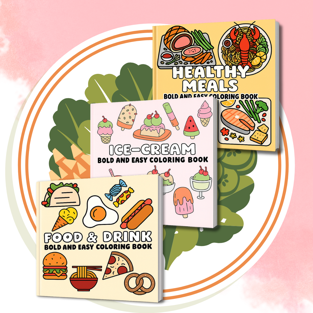 YUMMY BOLD & EASY (3 COLORING BOOKS BUNDLE)