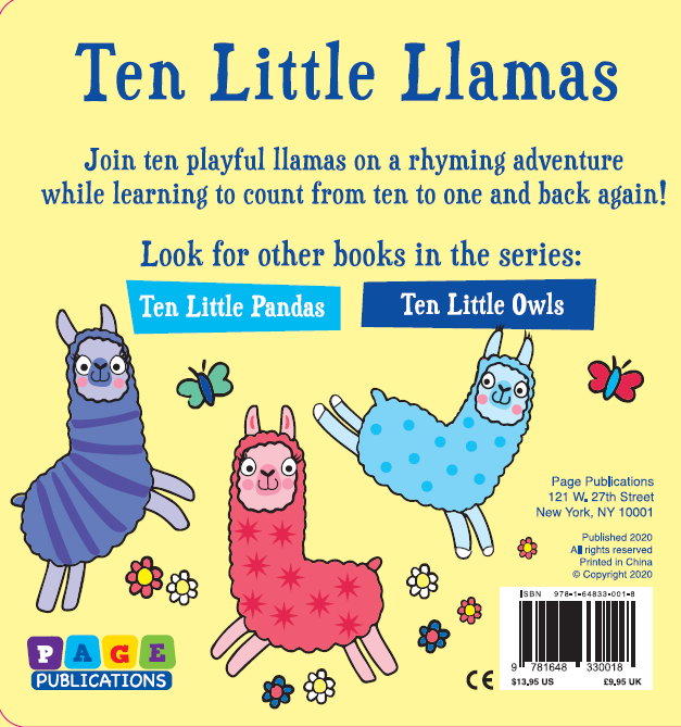 Ten Little Llamas (Board Book)
