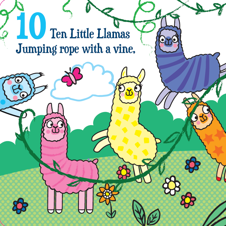 Ten Little Llamas (Board Book)