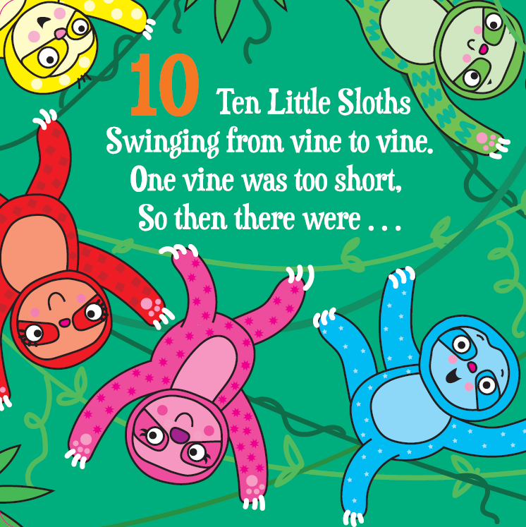 10 Little Sloths (Board Book)