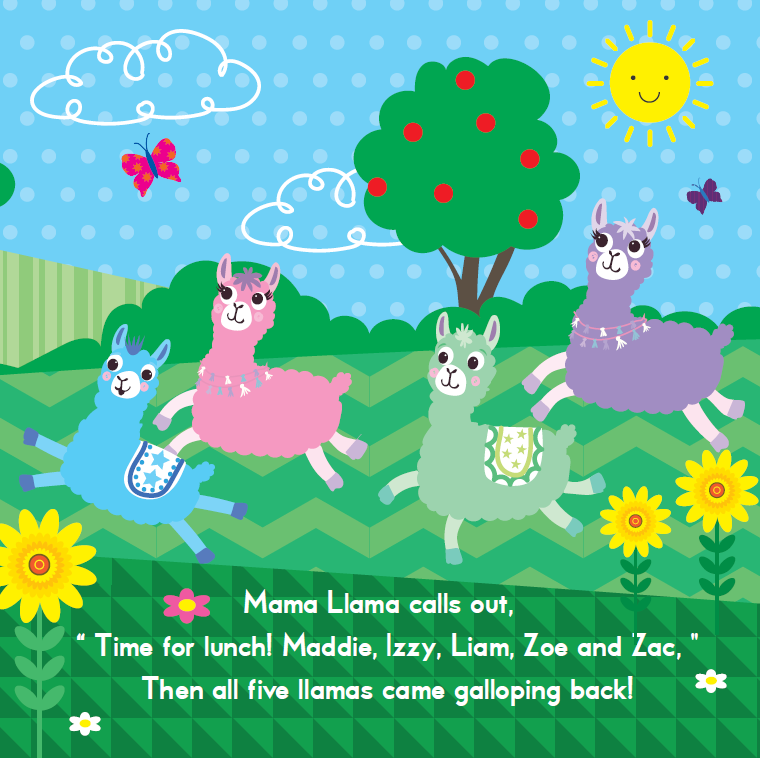 Five Little Llamas (Board Book)