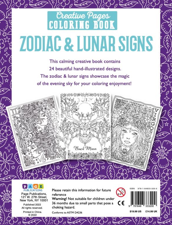 Creative Pages Coloring Book Zodiac & Lunar Signs