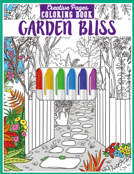 Creative Pages Coloring Book Garden Bliss