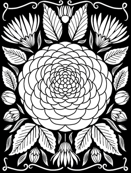 Creative Pages Neon Coloring Kit Bold Botanicals