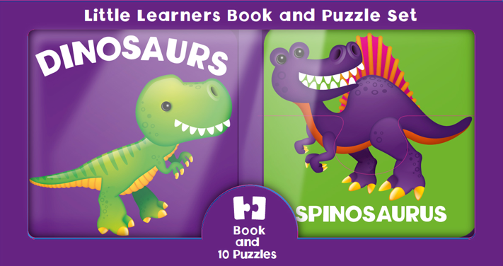 Little Learners Book & Puzzles Dinosaurs