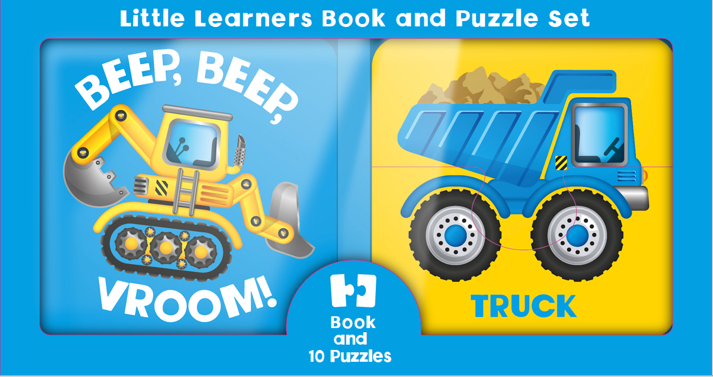 Little Learners Book & Puzzles Beep, Beep, Vroom