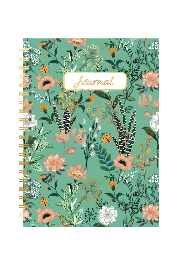 In Bloom with Ladybug (Mint Background)