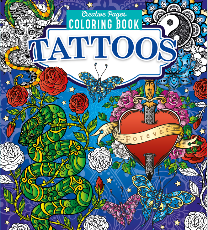 Creative Pages Tattoos Coloring Book